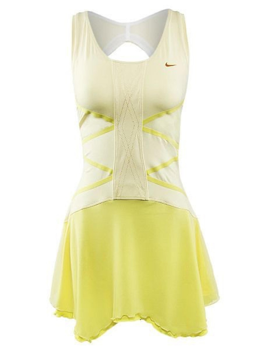 Nike Maria Sharapova French Open 2011 Eiffel Tower Tennis Dress Yellow Size XS
